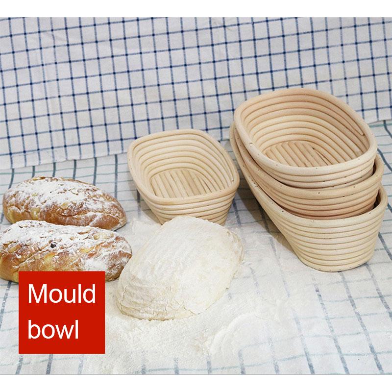 Корзина для расстойки хлеба из натурального ротанга, контейнер для хранения закваски для хлеба, кухонный органайзер, принадлежности для выпечки, формы для выпечки