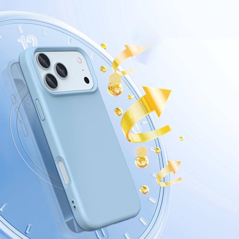 Ударопрочный Мягкий Чехол из Жидкого Силикона для iPhone 17 Air 16 16E 15 14 13 12 11 Pro Max Plus Защитная Крышка с Ощущением Кожи