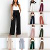 Fashion Workplace Women's Trousers Casual Wide Leg High Waist Trousers with Belt Temperament Summer Commuter Pants