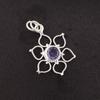 Round Natural Iolite 925 Silver Art Deco Handcrafted Friendship Day New Pendant PP-18-2
