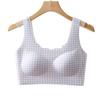 Sweet girl seamless underwear development period middle and high school students fixed cup upper support gathering comfortable steel ring bra
