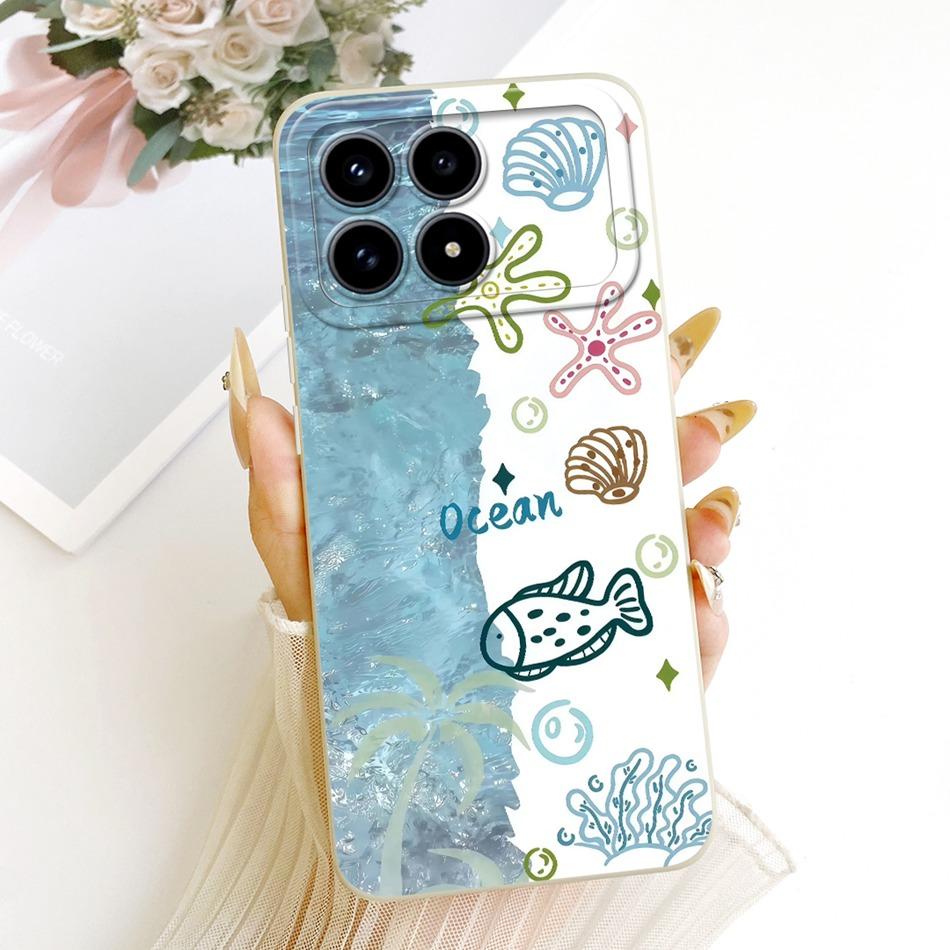 For Xiaomi Redmi K90 Cute Cat Flower Cartoon Phone Case For Redmi K 90 K90 Pro Max 5G Shockproof Soft Silicone Cases Bumpers
