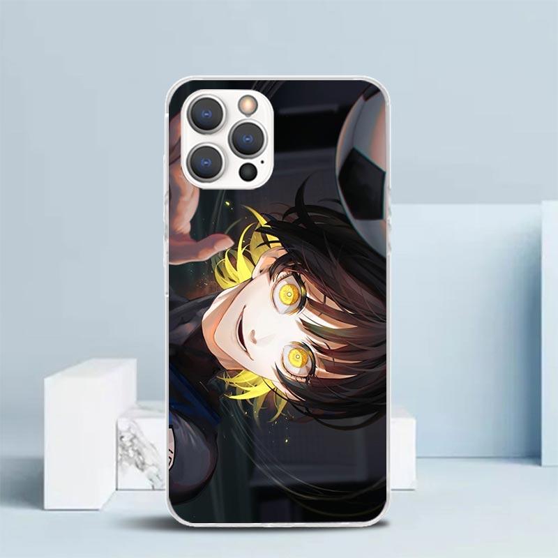 Чехол для телефона Blue Lock Бачира Мегуру Для IPhone 16 17 Air 16E 15 14 Plus 13 Mini 12 11 Pro Max 7 8 + SE 2020 Мягкая задняя крышка из ТПУ