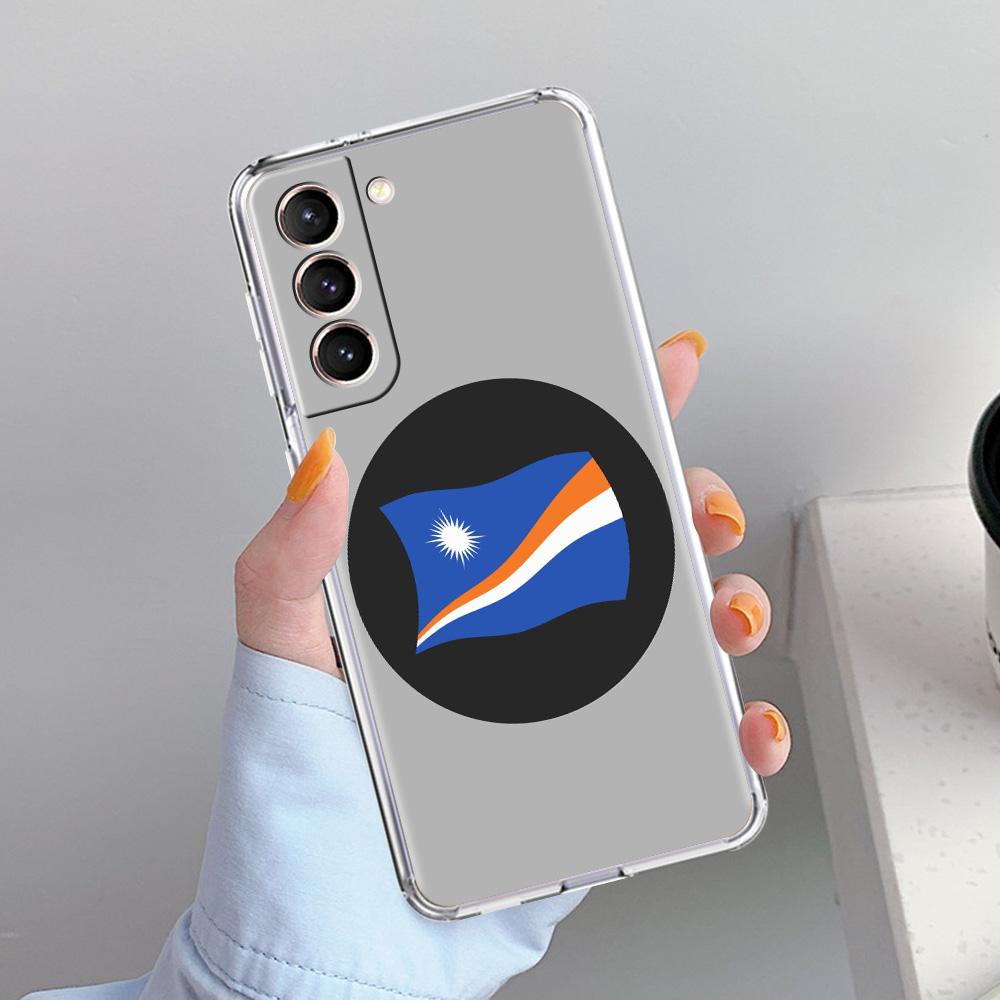 Чехол для телефона Samsung Galaxy S26 S25 S24 S23 S22 Ultra S20 S21 FE 5G Plus Мягкий прозрачный чехол Флаг Маршалловых островов
