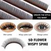 5D Premade Volume Spikes Angel Lash Bloom Easy Fan Eyelash Extensions Wet Effect 5D Flora Wet Lashes Soft Individual Black Fairy