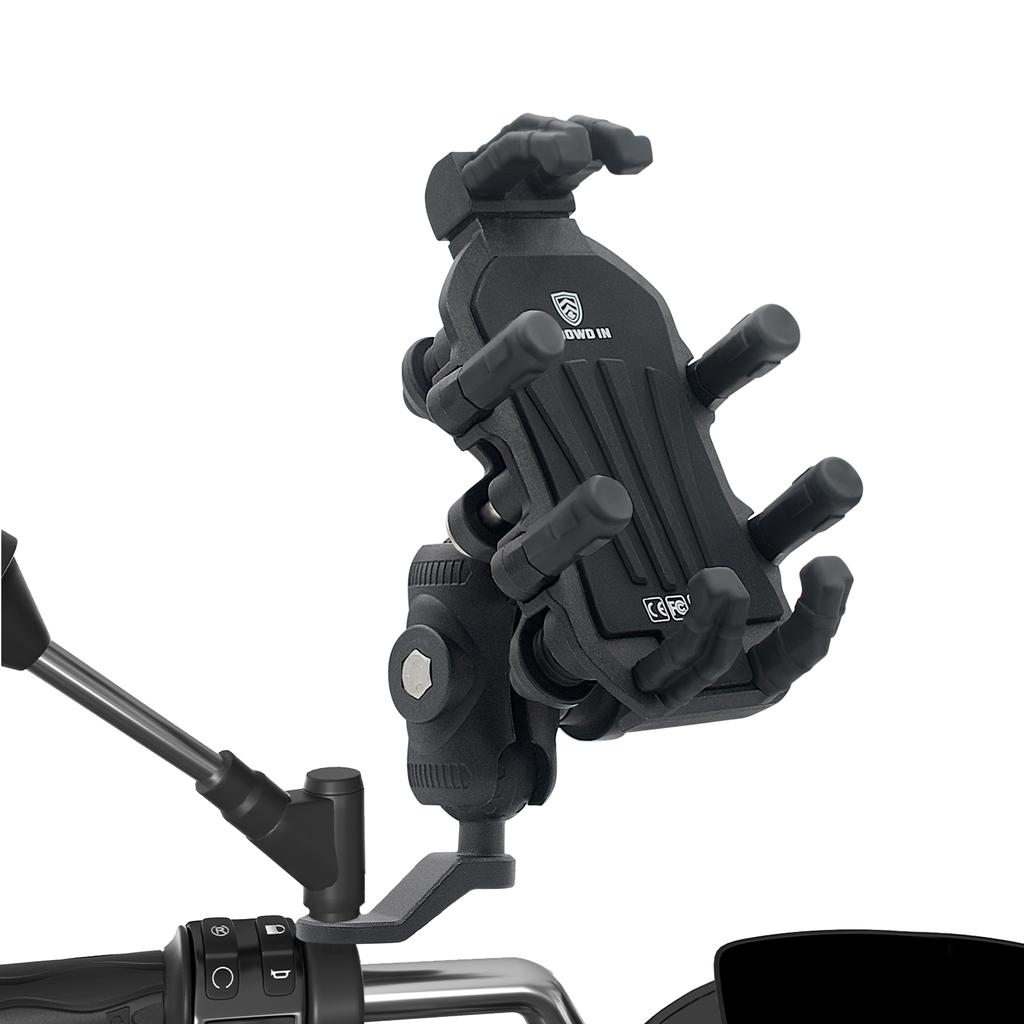 Подставка для мобильного телефона на мотоцикле в горах, автомобильный алюминиевый сплав, улучшенный амортизатор, электрическая подставка, антивибрационный стиль сиденья для зеркала