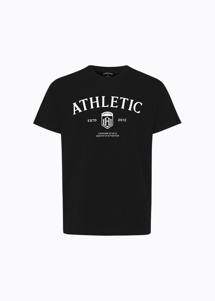 LIMELIGHT APPAREL Атлетическая футболка стандартного кроя с логотипом (Черно-белый)