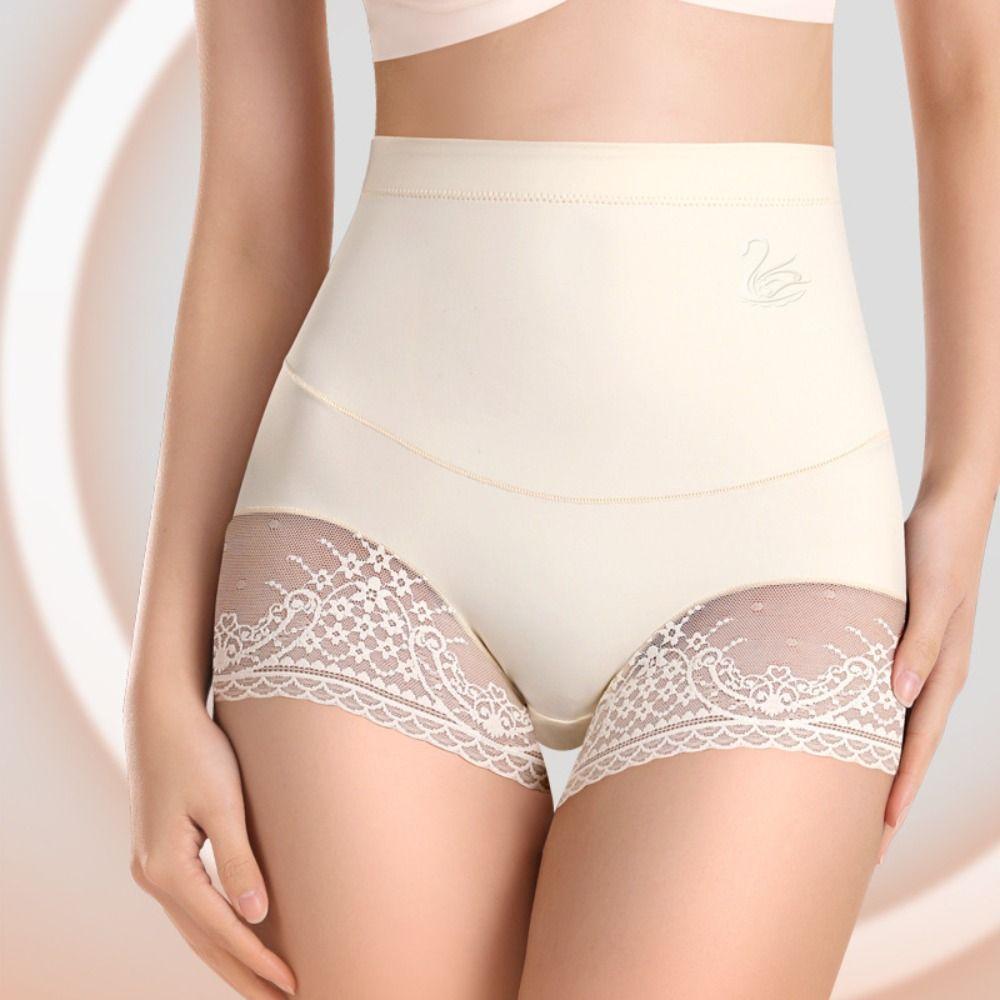 High Waist Butt Lifter Briefs Silk Seamless Shapewear Fashion Tummy Control Underwear Women