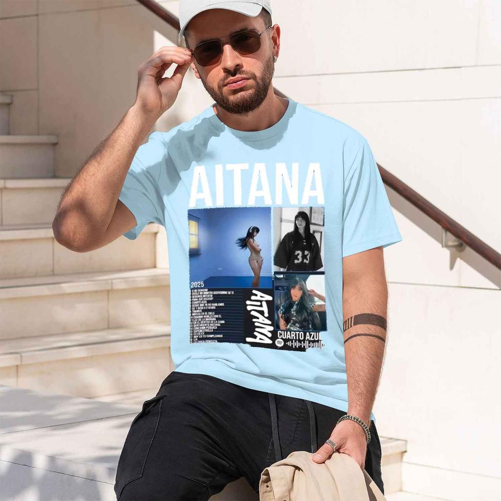 Aitana Cuo Azul Tour Graphic T ShirtUnisex Fashion Aesthetic Short Sleeve T-shirt Casual d T Shirts 2026 Model