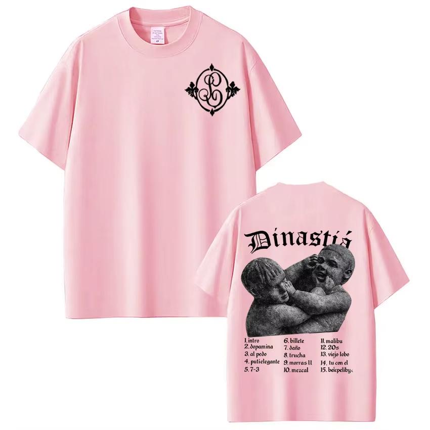 Rapper Peso Pluma Tito Double P Dinastia Tour Print Tshirts Men Women Fashion Tshirts Summer pure Cotton Casual Cotton Tshirt