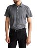 Short Sleeve Polo Shirt Geometric Print Golf Base 3 [PEARLY GATES] Men's (Logo Pattern) / / 053-4160415 021_Charcoal [S]