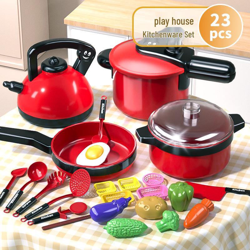 Мини Кухонный Игровой Набор: Детская имитация кухонной посуды с разрезаемыми фруктами