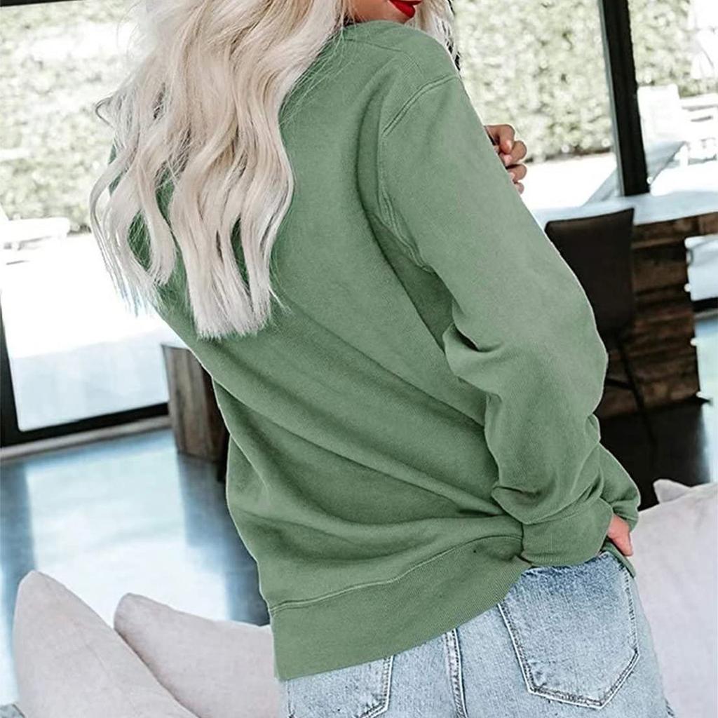 Женская повседневная модная блузка с длинным рукавом и карманом с цветочным принтом и круглым вырезом