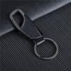 Leather Men Keychain Black Keyring Holder Stylish Waist Hang Anti-Loss Keychain Car Accessoires
