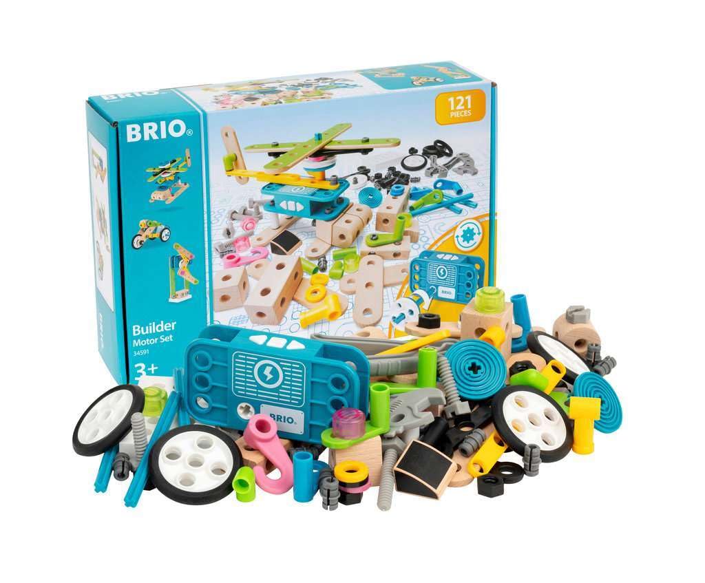 BRIO Builder Motor Set Target Ages 3 and Senior Building Educational 34591 [121 деталь] (Сборная игрушка, блоки, игрушка, деревянный)