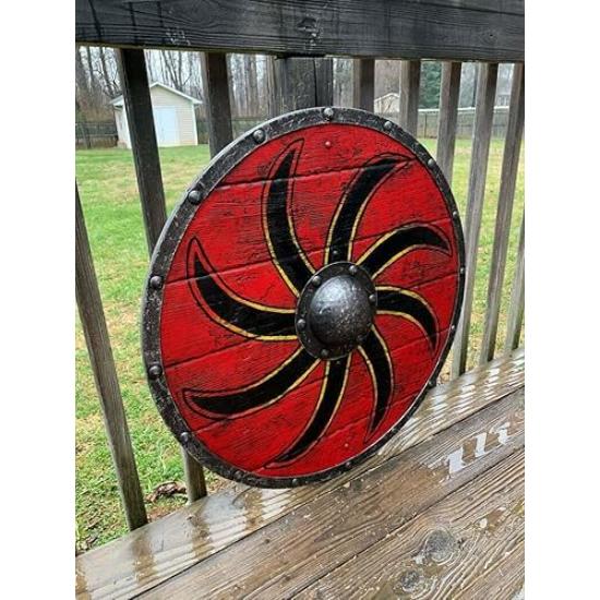 Replica Viking Medieval Wooden Round Authentic Shield Norse Battle Larp Armor