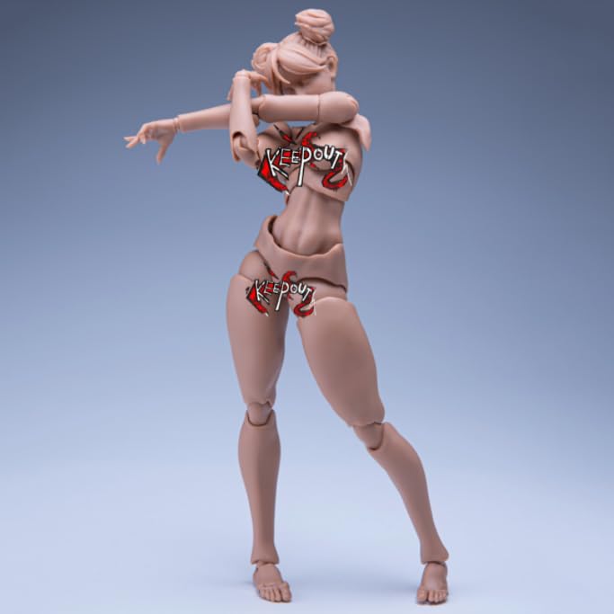 Масштабная женская фигурка Арт-модель Кукла с шаровыми шарнирами Гибкое тело для и Кастомизации 1/12 - Рисование, Коллекционирование, (Черная кожа)