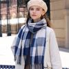 20252025 Silk Yue Scarf Women's Winter New Versatile Premium Sense Medium and Long Imitation Cashmere Warm Thickened Shawl