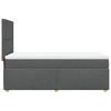 Box Spring Bed with Mattress Dark Gray 90x200 cm Fabric