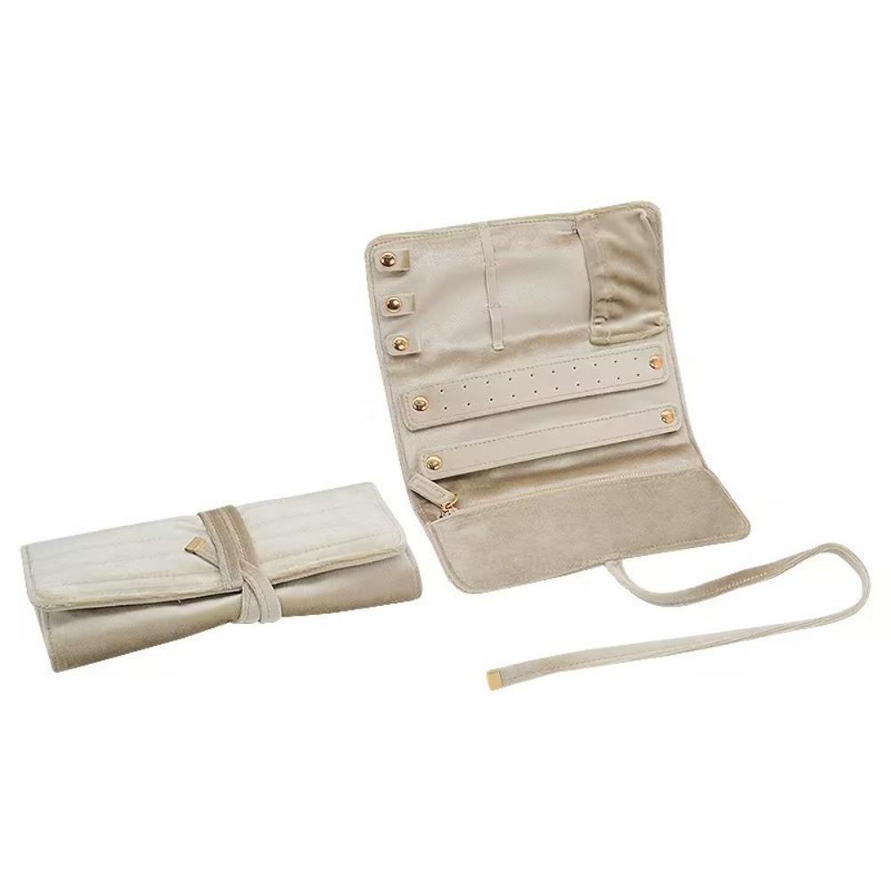 Lace Up Jewelry Storage Bag Bracelet Necklace Velvet Jewelry Holder Outdoors