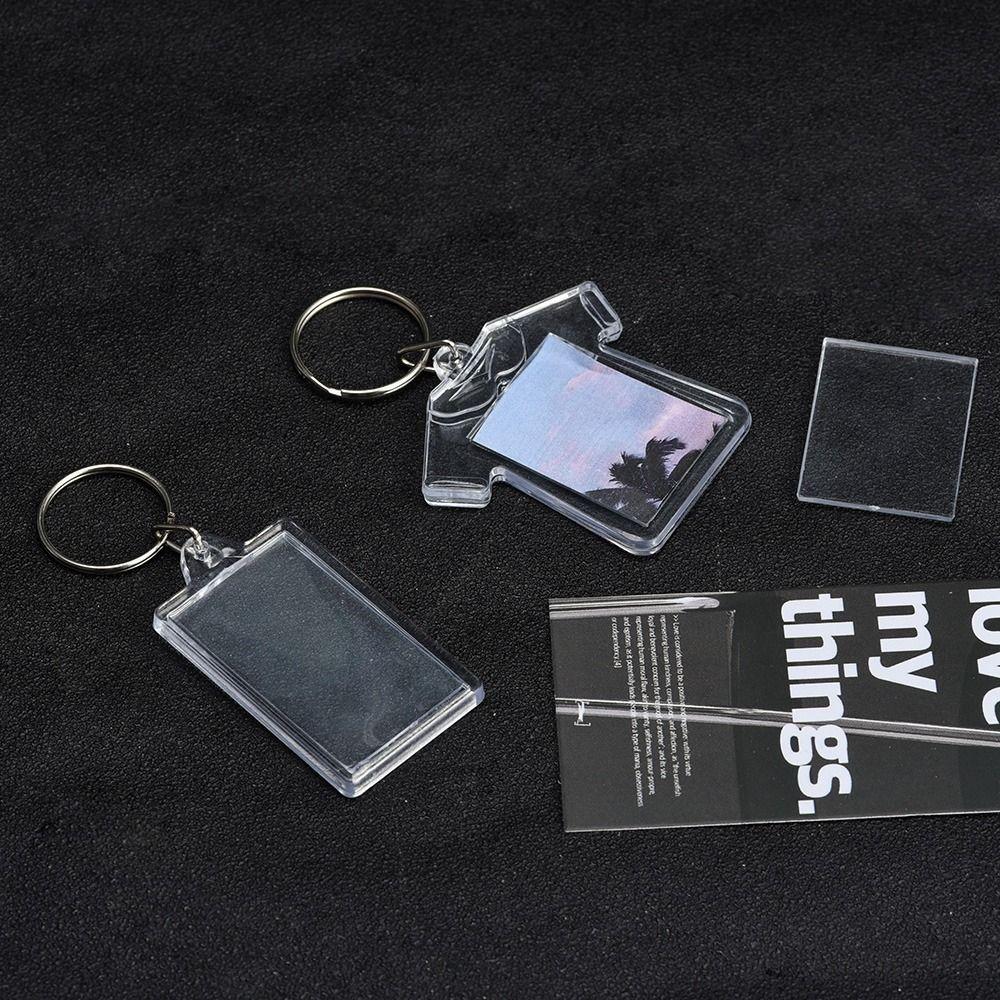 5 шт. акриловая фоторамка брелок подвеска кисточки фотография брелок прочный пустой брелок DIY