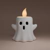 Ghost Flameless Candles Ghost Miniature Candle Lights Flameless Candle Art For Halloween Miniature White Ghost For Bedroom