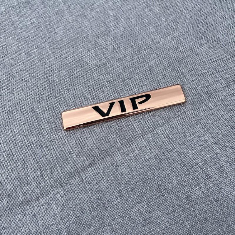 Car VIP metal car sticker VIP word logo Car logo Tail logo Side label Fender body scratch sticker