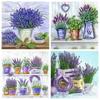 DIY Diamond Painting Flower 5D Diamond Embroidery Cross Stitch Lavender Mosaic Pictures Wall Art Craft Kit