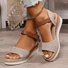 Мода 2024 Новые сандалии на танкетке Женские Летние Легкие Тренд Повседневные Туфли с открытым носком Женские Летние Сандалии на платформе и каблуке Обувь для женщин