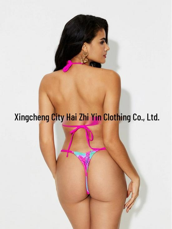 Европейский и американский новый плетеный треугольный купальник-бикини