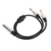 1.6ft 6.35mm Female to 2 Male Cable Plug and Play 1/4 Inch Audio Splitter  Audio Equipment