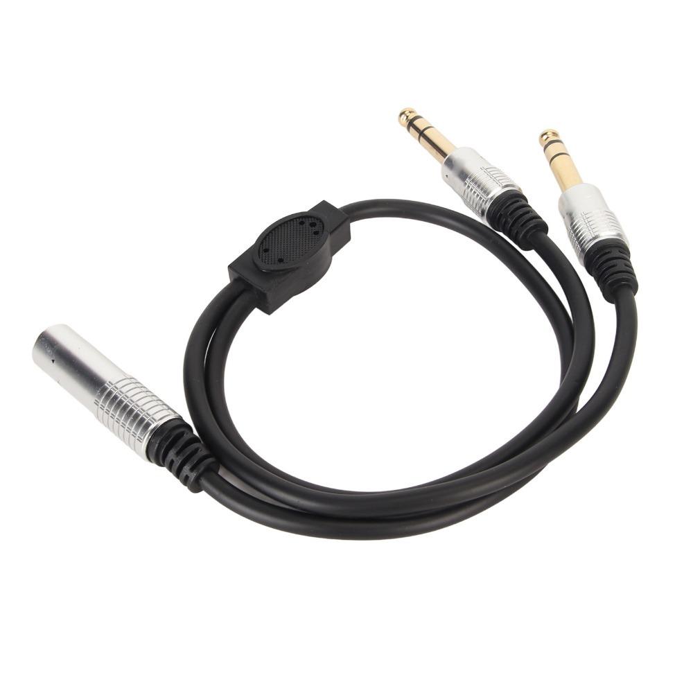 1.6ft 6.35mm Female to 2 Male Cable Plug and Play 1/4 Inch Audio Splitter Audio Equipment