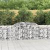 VidaXL Curved Gabion Baskets 3 Pcs 300x30x80/100 Cm Galvanized Iron, Gabion, Gabion Cage, Gabion Wall Basket, Wall 3146504