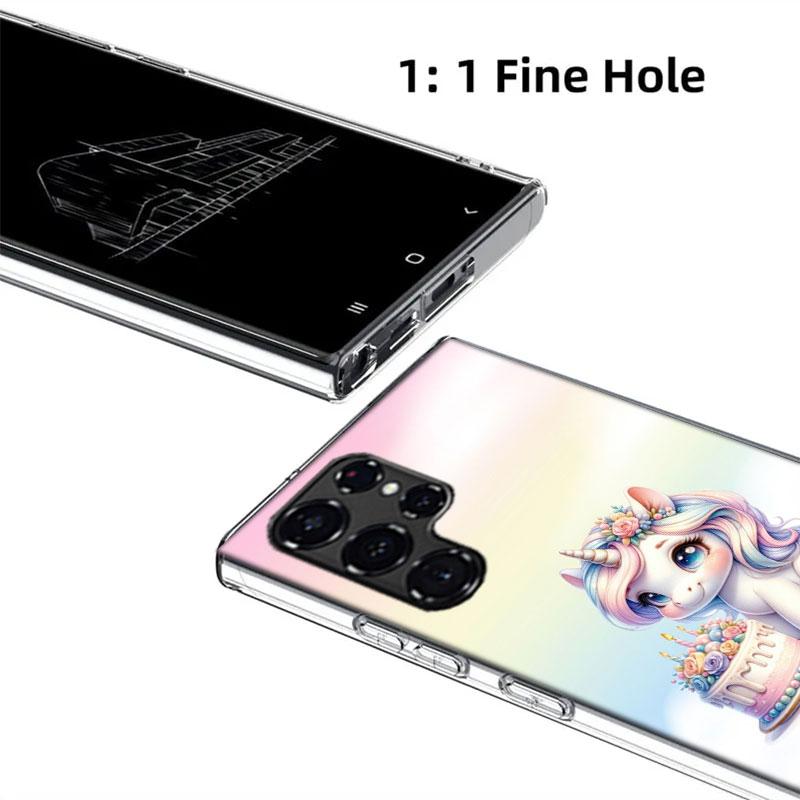 Милый чехол для телефона с единорогом для Samsung Galaxy S26 Ultra S25 Edge S24 S23 FE S21 Plus S20 S22 Чехол TPU Capa Shell Shockp