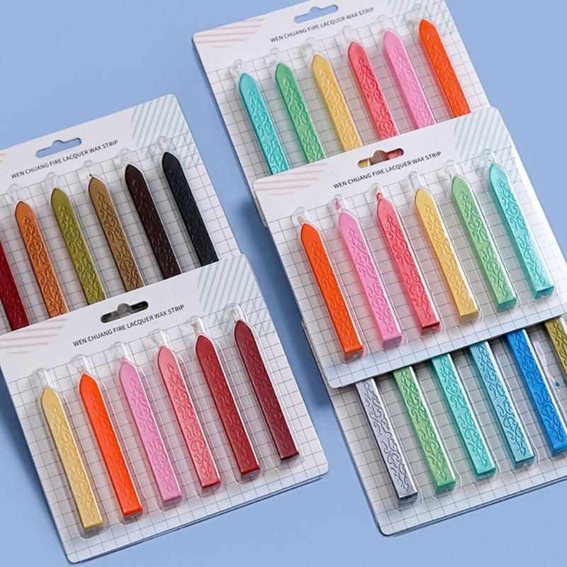 6 шт. Сургучная палочка, Сургучная палочка с фитилем для печати сургучной печатью, Свадебные приглашения, Украшения для упаковки