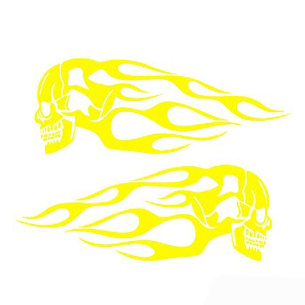 Modification Motorcycle Ornament 3D Fuel Tank Stickers Flame Skulls Decals Helmet Decration