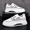 Fashion Korean Style Men Casual White Shoes Original Leather Flat Shoe Air Cushion Sneakers  Designer Platform Footwear Zapatos Man