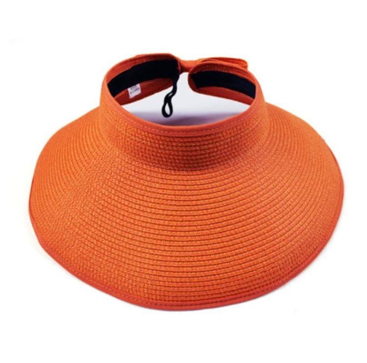 Summer Roll up Straw Hat Wide Brim Sun Visor Cap Beach Hat for Women