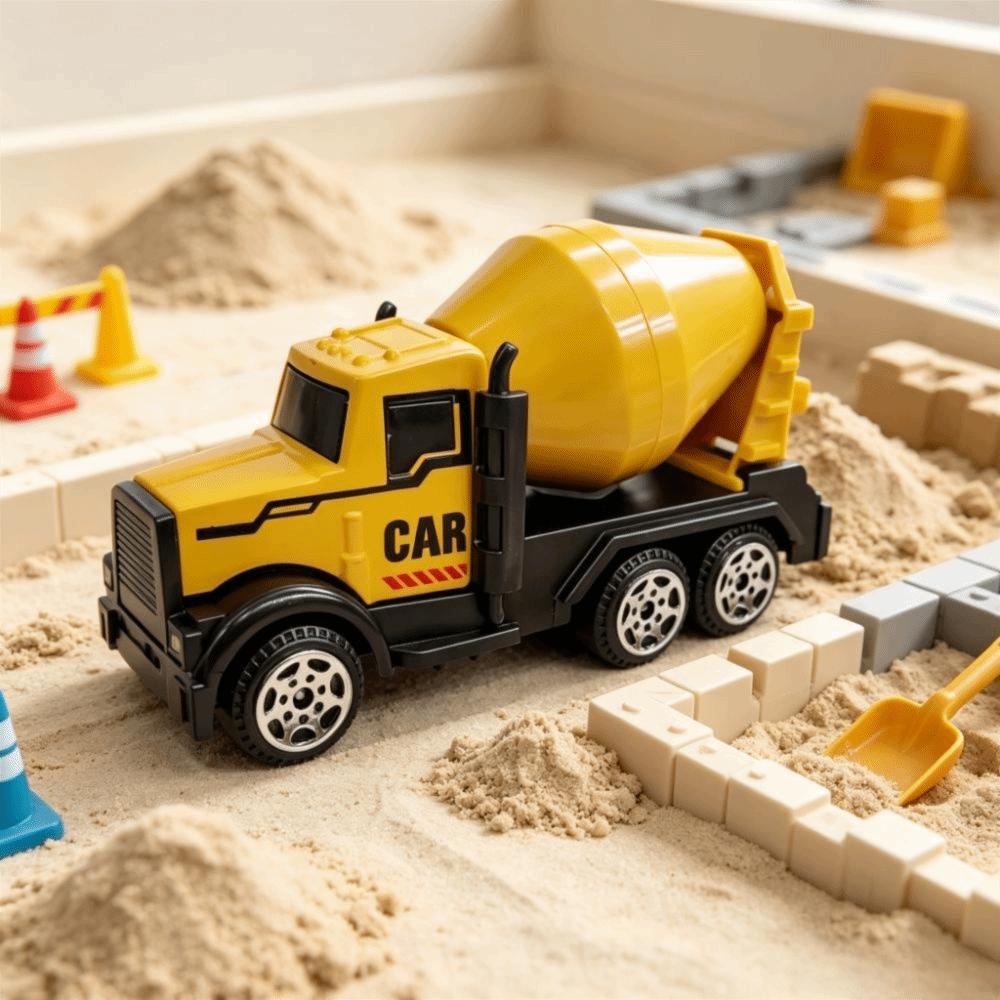 6pcs/set Zinc Zinc Alloy Construction Vehicle Set Diecast Zinc Zinc Alloy Toy Truck Set Excavator Toy Birthday Gift