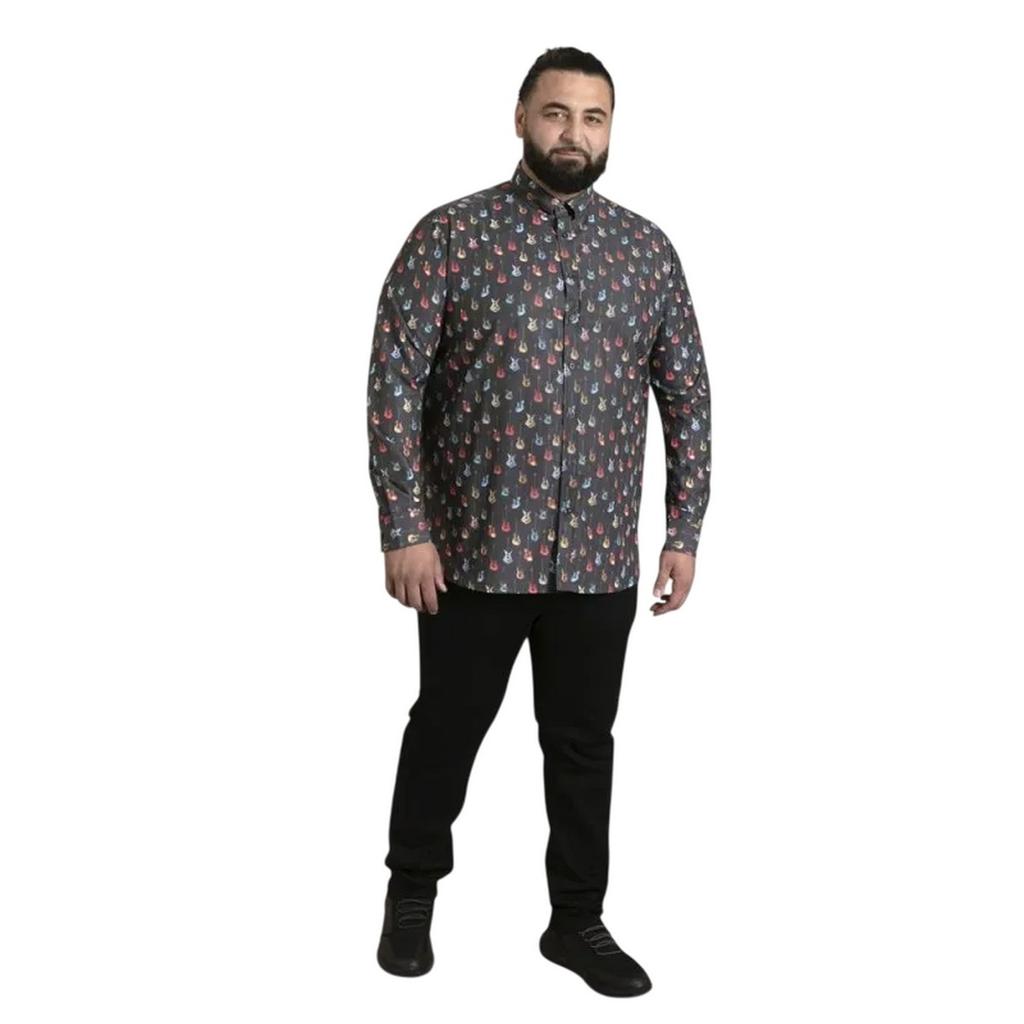 Duke Mens D555 Wakefield Guitar Kingsize Shirt