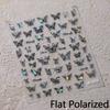 Dark Shiny Purple Black Butterfly Stars 3D Self Adhesive Nail Art Stickers Illusion Polarization Manicure Decals