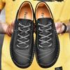 Fashion Men's Shoes Luxury Brand Handmade Men Casual Shoes Breathable Leather Lace-up Sneakers Vintage Loafers Moccasins Zapatos Hombre