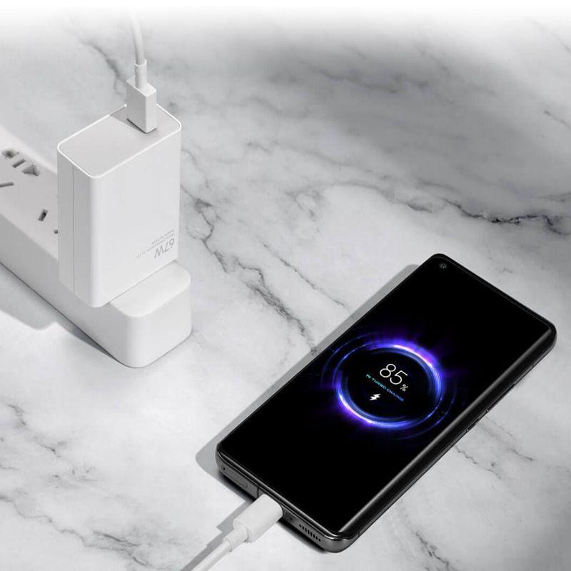 Xiaomi Быстрое зарядное устройство Mi 67 Вт для Xiaomi 11 Pro и Xiaomi 11 Ultra, полная зарядка за 36 минут, множественная защита MDY-12-ES