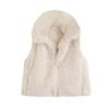 Women's Thick Warm Faux Fur Fashion Waistcoat Sleeveless, Lapel Collar, Front Hook, Female Outerwear, Chic Vest Tops