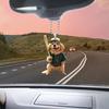 Собака бейсбола акриловое подвесное украшение для дома в помещении рождественская елка зеркало заднего вида автомобиля 2D плоский щенок подвесное украшение мультяшное животное кулон