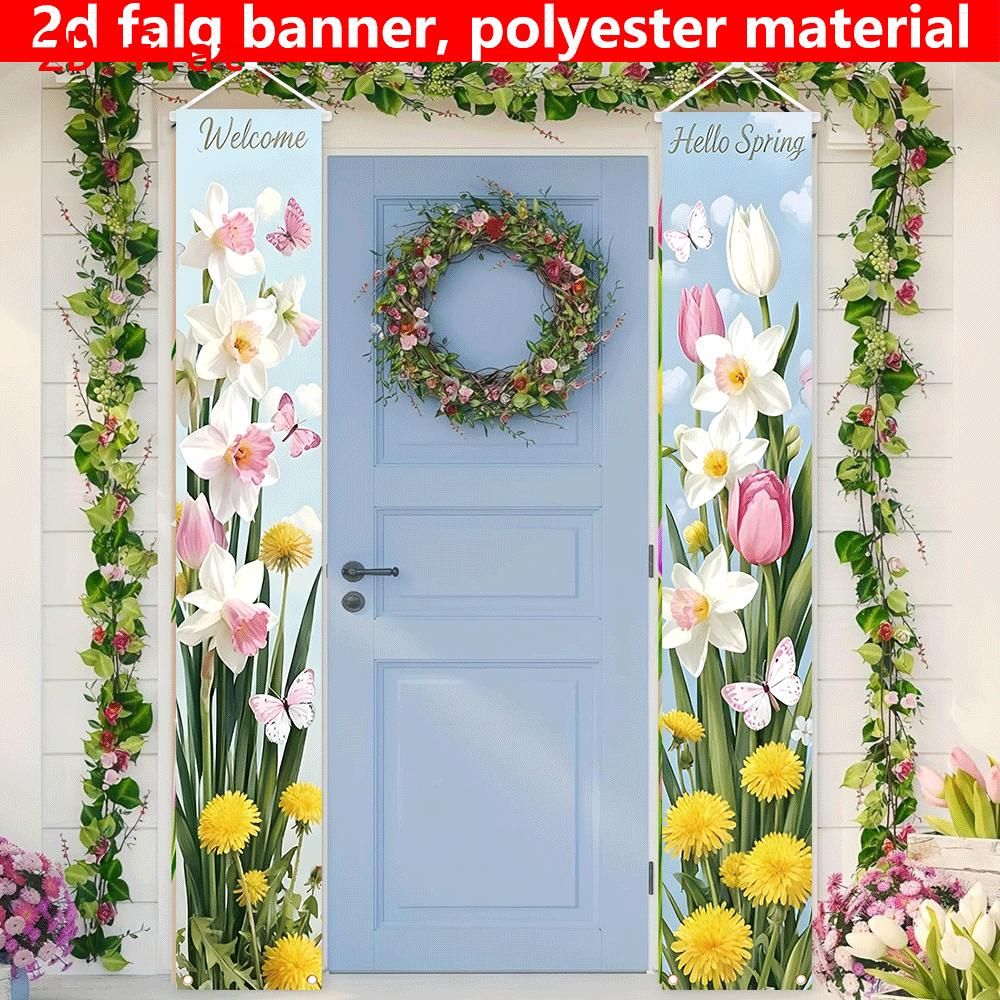 Spring Porch Sign Spring Garden 1 Pair Indoor Outdoor Decor