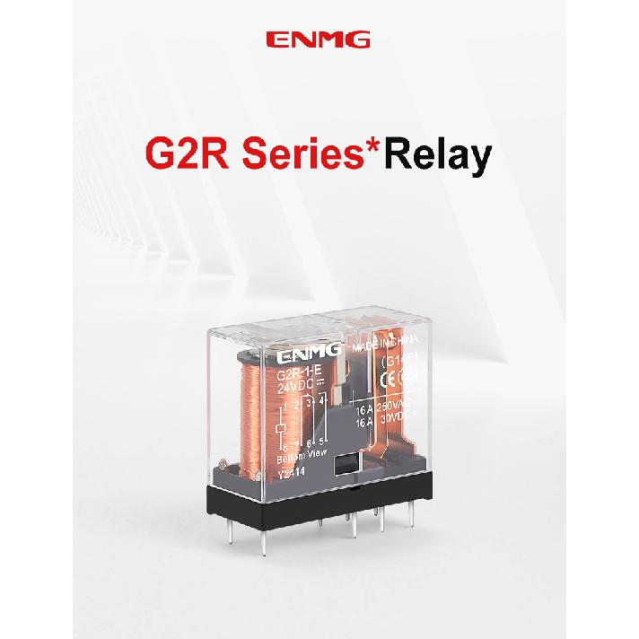 ENMG G2R-2-12VDC 24VDC Miniature Relay G2R-1-24VDC G2R-1-E 5V Flame Retardant Dustproof ABS High-Transparency Material Relays 5