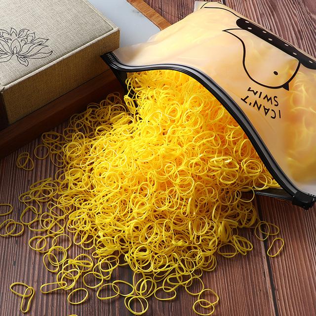1000 Pieces Cute Baby Disposable Rubber Band Candy Color Hair Rope Children Accessories Girls Mini Elastic Hair Bands for Kids