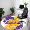 1 шт. Круглый коврик для офиса Los Angeles Lakers, Нескользящий, Мягкий и прочный офисный коврик для декора интерьера, Идеально подходит для офиса, Красивое украшение