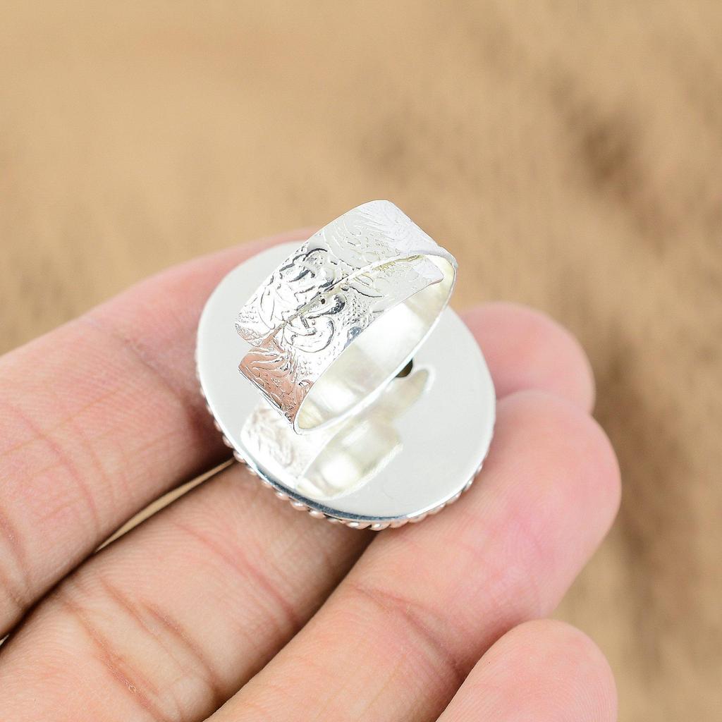 Mothers day Deal Tiger's Eye Stone 925 Silver Promise Statement Anniversary Ring